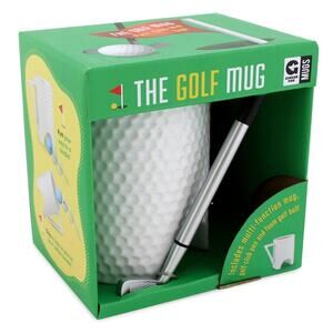 Golf Mug Gift Set - Desktop Putting Game with Club Pen & Ball, New - Golfer Gift